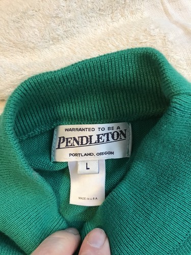 Pendleton L 100% Cotton Green Sweater