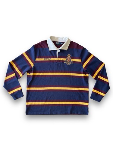 ウェア 90s Ralph Lauren L/S border rugger shirt Polo Ralph Lauren 90s Pony Embroidered Border Ruger Shirt L