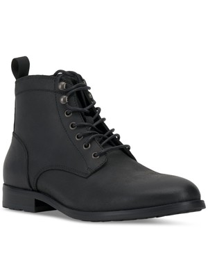 VINCE CAMUTO/ мужские черные кожаные ботинки на блочном каблуке с язычком Lannie Toe; размеры 8,5 м