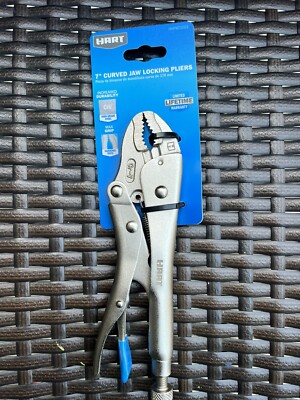 2 Pairs Of Hart 7  Curved Jaw Locking Pliers