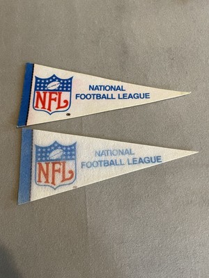 2x NFL Vintage 1980's 9-Inch Felt Football Mini-Pennant National Football League