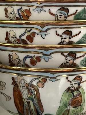 32 pc Famous Guangcai  Chinese porcelain Dish SET Famille Canton Verte