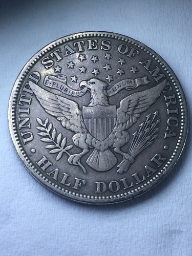 1912 P Barber Half Dollar,Toned- Rare 1.5m Minted,X-Fine Cond.Red Book For 250$