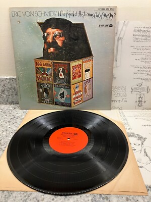 Eric Von Schmidt   Who Knocked The Brains Out Of The Sky? 1969  LP W/POSTER VG+