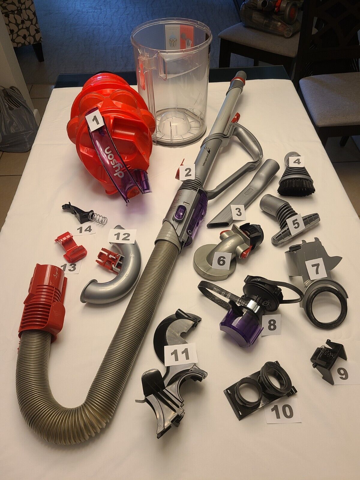 Dyson Vacuum, DC14, Low Reach, Clutched, Preowned, Replacement Parts Dyson Vacuum, DC14, Low Reach, Clutched, Preowned, Replacement Parts