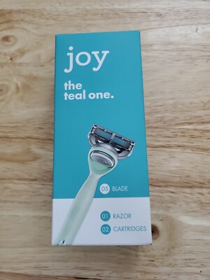 Joy By Gillette The Teal One 1 Razor + 2 Cartridge Refill Packs FREE SHIPPING 