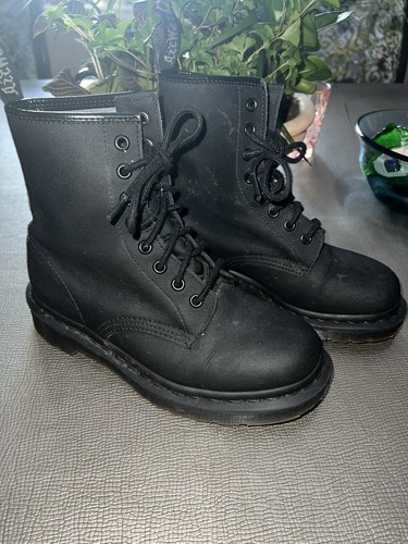 Dr. Martens 1460 Black Leather Lace Up Boots Ajax Finish EU 37 Men 5 Women  6.5 | eBay