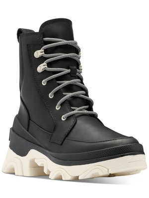 SOREL Женские черные кожаные ботинки Brex на платформе с выдвижным язычком 1-1/2, размер 6.5