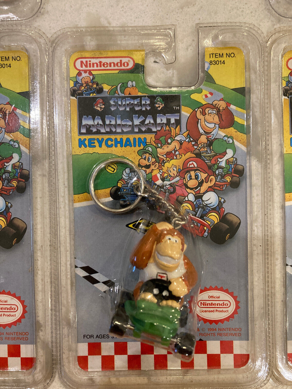 Rare Vintage 1994 Nintendo Super Mario Kart Mini Keychain
