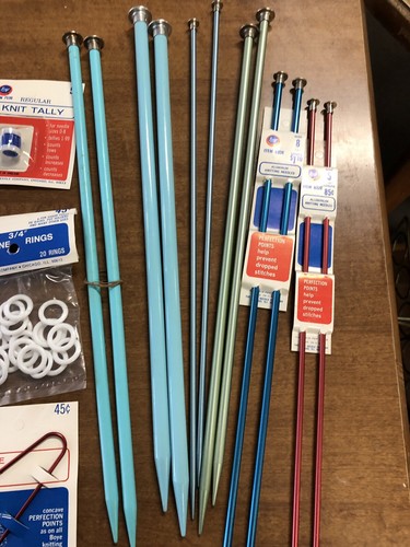 Vintage Lot of Knitting Needles and Assorted Supplies