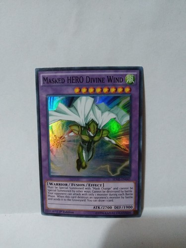 Yu-Gi-Oh! Karte – Masked HERO Divine Wind (SDHS-EN043) | Super Rare, 1st Edition | Aus HERO Strike Structure Deck