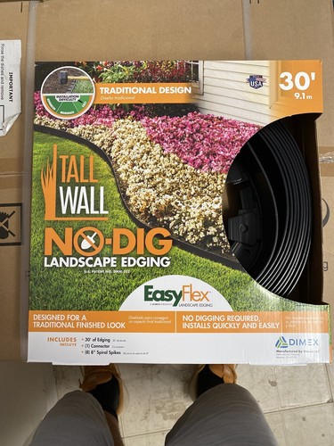 Easyflex tall wall no-dig edging, 30' Landscaping Edging