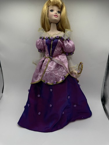 Disney Princess Aurora Porcelain Doll Pink & Purple Dress