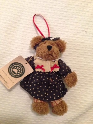 Boyds Bears Plush Ornament JOSANNA JAVA NEW With Tags Stars & Stripes Dress