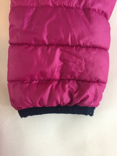 Columbia Girls Puffer Jacket Coat Medium 10/12 Fuchsia Pink Hooded Full Zip