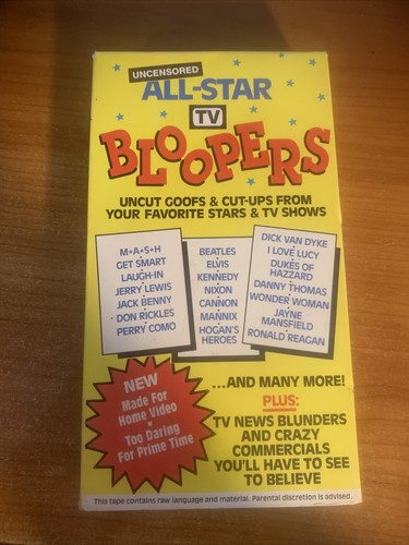 Uncensored All-Star TV Bloopers (VHS) 27 | eBay