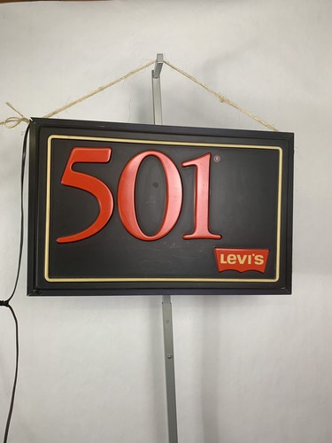 Rare Vintage Levi's 501 Light Up Store Display Sign Needs To Rare Vintage Levi's 501 Light Up Store Display Sign Needs To