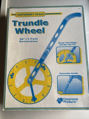 Trundle Wheel, Customary Scale 3 ft revolution scaled feet & inches Sealed h29q