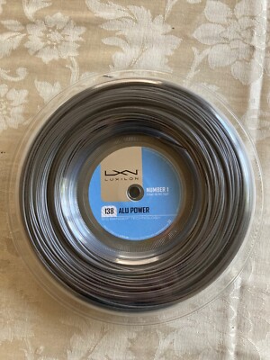 New Luxilon ALU POWER 138/15L Gauge Tennis String 660ft /200m Reel -Silver
