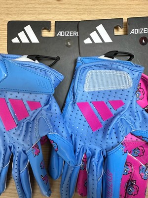 2-Adidas Adizero 14 Electric Snack Attack Football Receivers Gloves Flaming red