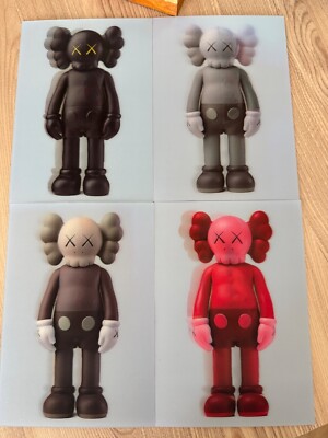Kaws Postcards 3D Lenticular NGV 2019 Set Of 4 Companion Flayed VHTF Limited Ed.
