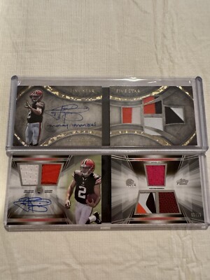 2014 Topps 5 Star/Prime Booklets Johnny Manziel Autos /10 And /15