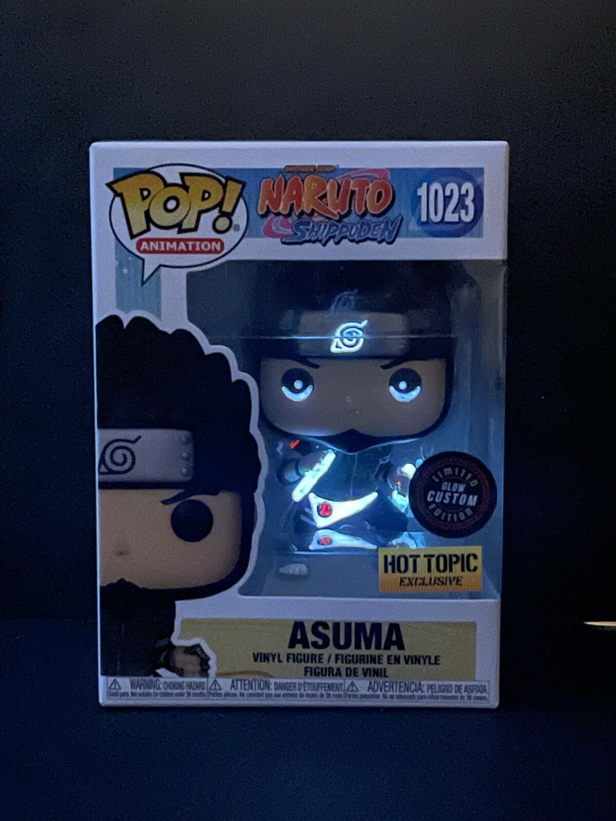 FUNKO POP! Naruto Shippuden Hot Topic Exclusive Handmade Custom Glow Asuma  #1023 | eBay