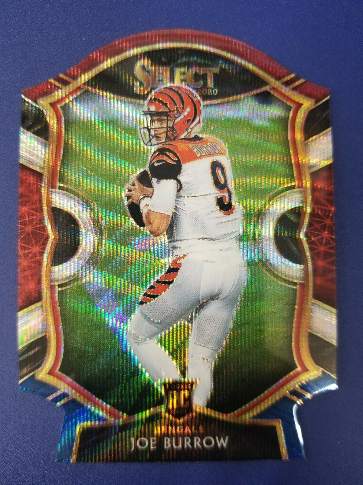 Joe Burrow 2020 SELECT TRI-COLOR DIE-CUT ROOKIE RC #46
