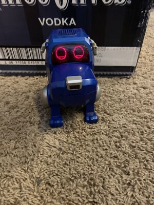 2000 Tiger Electronics Poo-Chi Robot Dog Blue WORKS No Bone Tail Ears Cover S