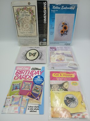 MIXED CROSS STITCH CARDS CAT & MOUSE ETC BULK LOT