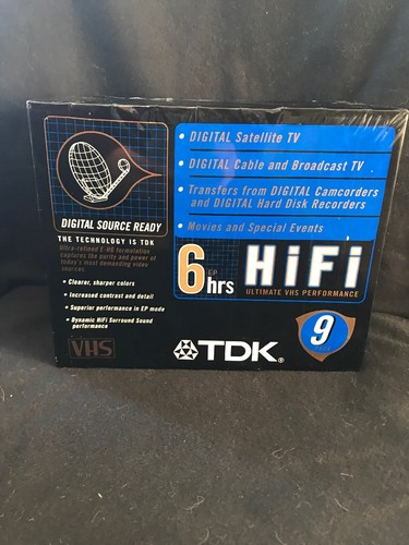 TDK E-HG Ultimate Performance VHS Tapes 9 Pack NIP