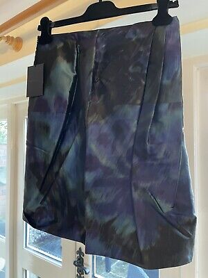 PRINGLE OF SCOTLAND - 100% Silk Skirt, Fully Lined BNWT - UK 10 Made In Italy