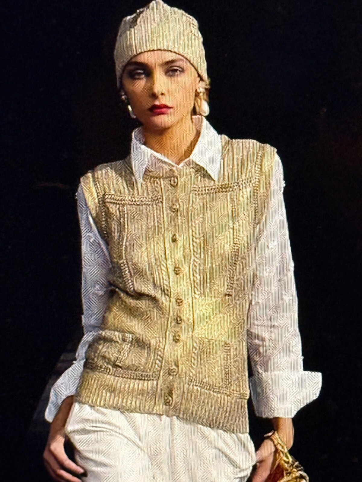 ヴィンテージ　Chanel Spring 1996 ベルベット CC 40 Chanel Spring 1996 velvet CC-print dress #40 – AMORE Vintage