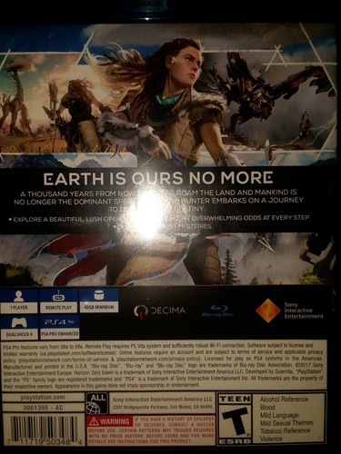  Horizon Zero Dawn - PlayStation 4 : Sony Interactive  Entertainment America LLC: Everything Else