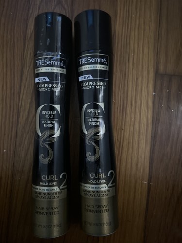 Lot of 2 Tresemme Compressed Micro Mist Hair Spray~CURL Hold Level 2