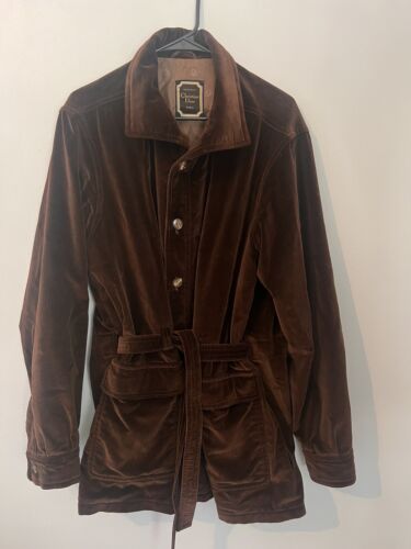 Vintage 70s brown velvet belted Christian Dior smoking Vintage 70s brown velvet belted Christian Dior smoking