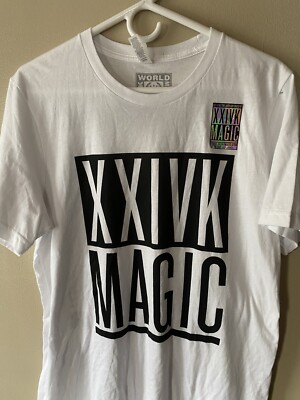 Bruno Mars XXIVK 24K Magic Tour Double Sided size L Large T Shirt Hip Hop Tee
