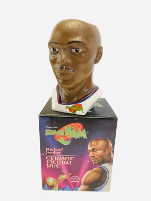 Space Jam Michael Jordan 1996 Applause Figural Ceramic Coffee Mug Gift