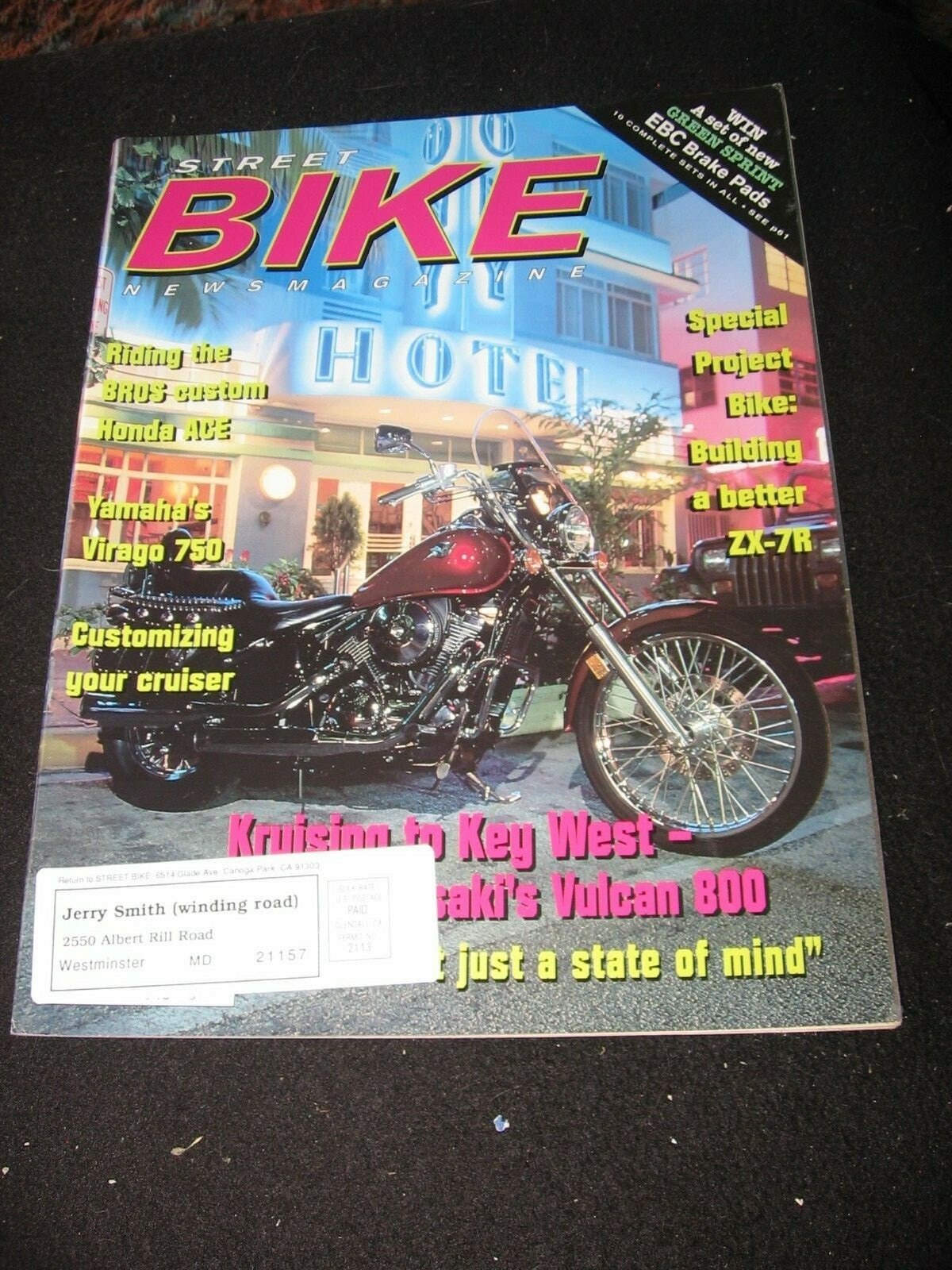 STREET BIKE Issue # 1995 Kawasaki Vulcan 800/ZX-7R Yamaha