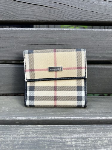 【新品未使用】Burberry Coin case Nova Check Burberry Coin Case Nova Check Beige Brown Leather Canvas