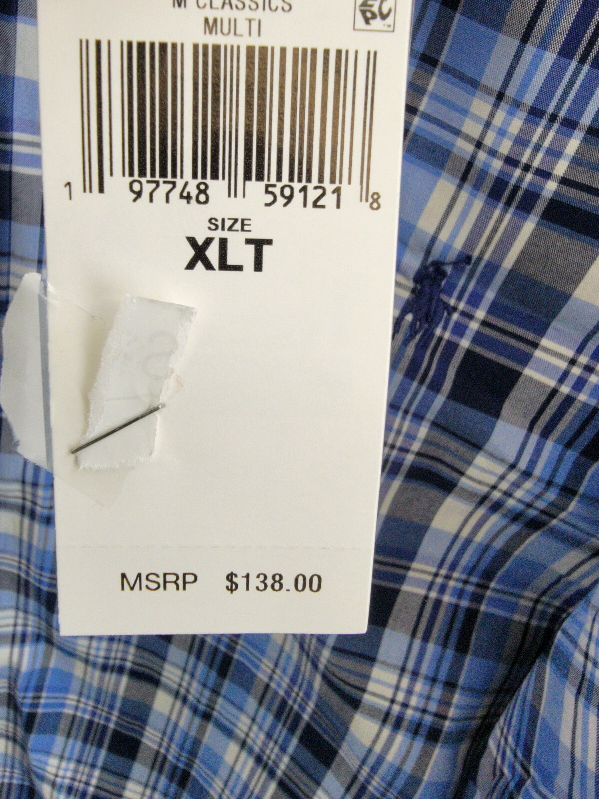 Polo Ralph Lauren Big & Tall Plaid Stretch Poplin Shirt Men's XLT Blue Multi L/S - Picture 20 of 20