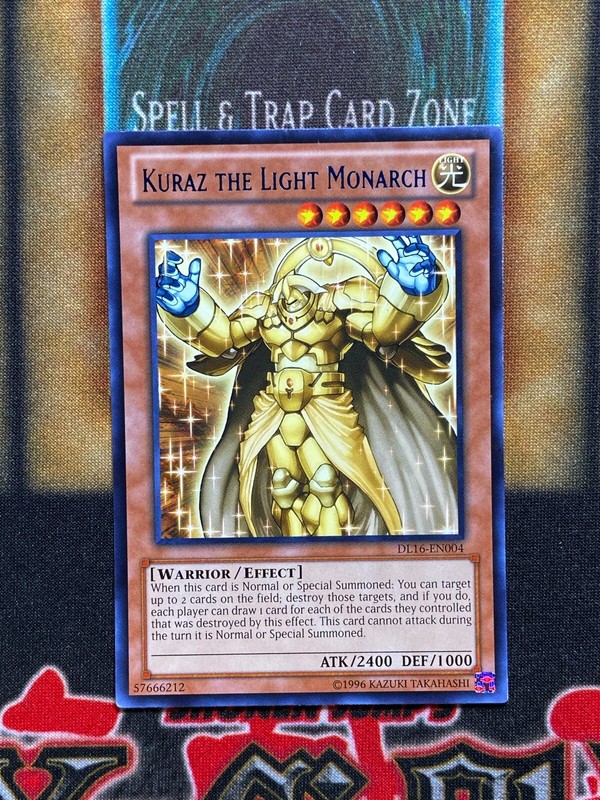 Yugioh Kuraz The Light Monarch DL16-EN004 Rare NM BLUE | eBay