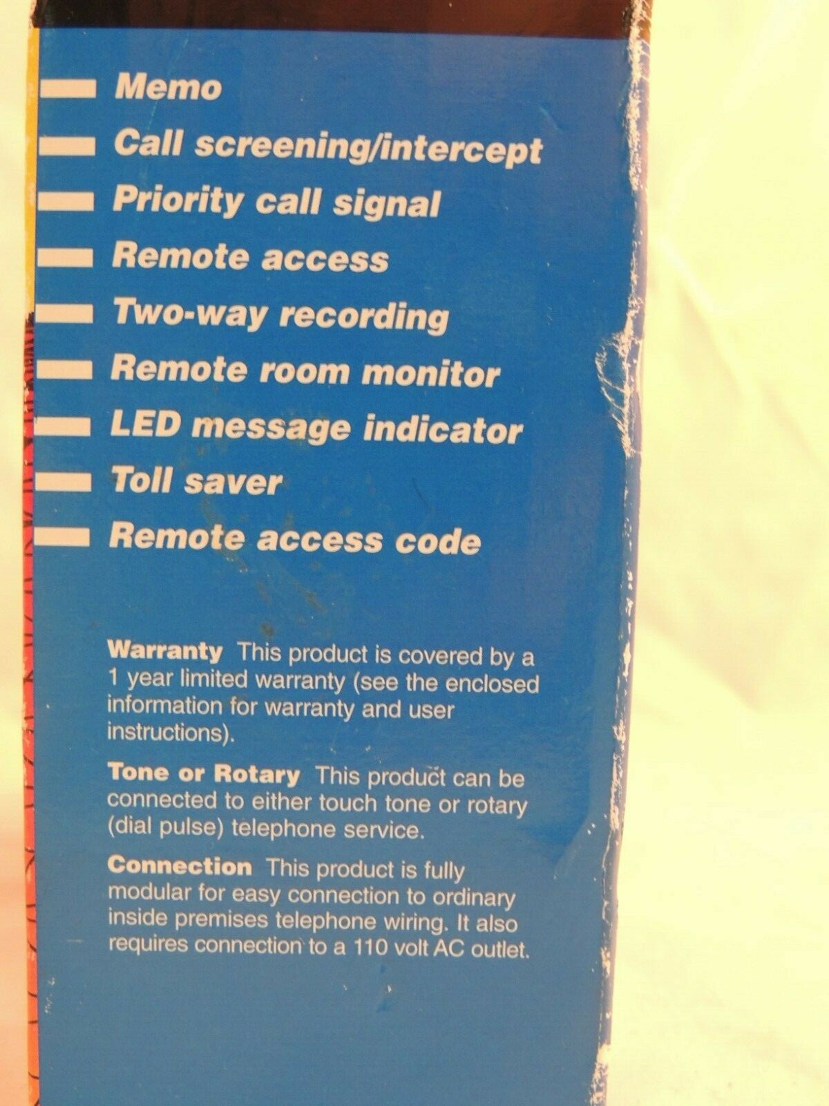 AT&T Answering System 1305 Micro Cassette Answering Machine