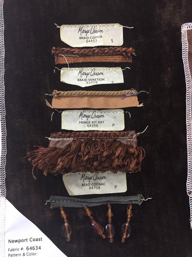 MARGE CARSON FABRIC DRAPERY UPHOLSTERY SAMPLE PATTERN/COLOR DRAKKAR SABLE LINEN