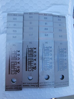 4 QTY Stepped Wedge & Gauge - Medium Standard Stepped Pipe Wedge 1-1/2''x 6'' B412