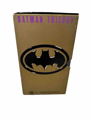 BATMAN TRILOGY VHS  3 Tape BOX SET BATMAN ,BATMAN RETURNS, BATMAN FOREVER VGC
