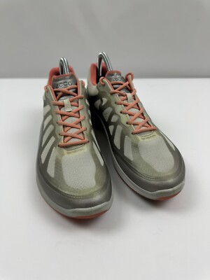 Ecco Biom Fjuel Trainers Gray/Coral Running Shoes Women's EU 40 US 9-9.5- EUC