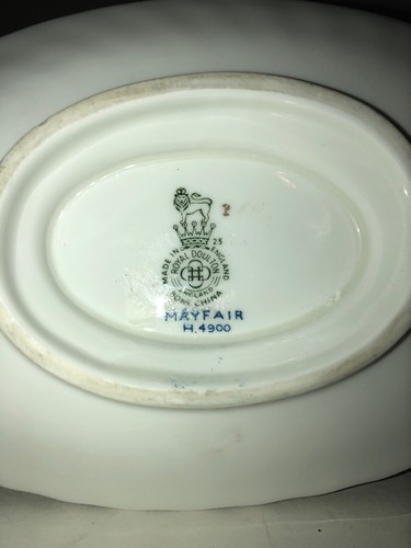 Royal Doulton MAYFAIR BLUE Gravy Boat & Underplate H4900