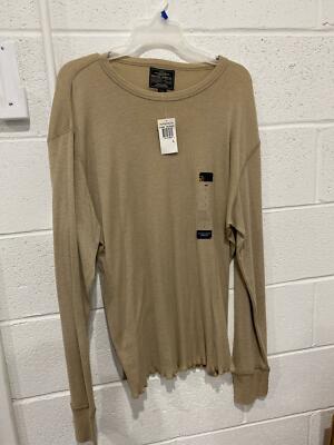 Nautica Mens Long Sleeve Tan Style #RJS009 Size Large