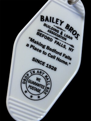 It's A Wonderful Life Movie Bailey Brother Loan Inspired Key Tag.